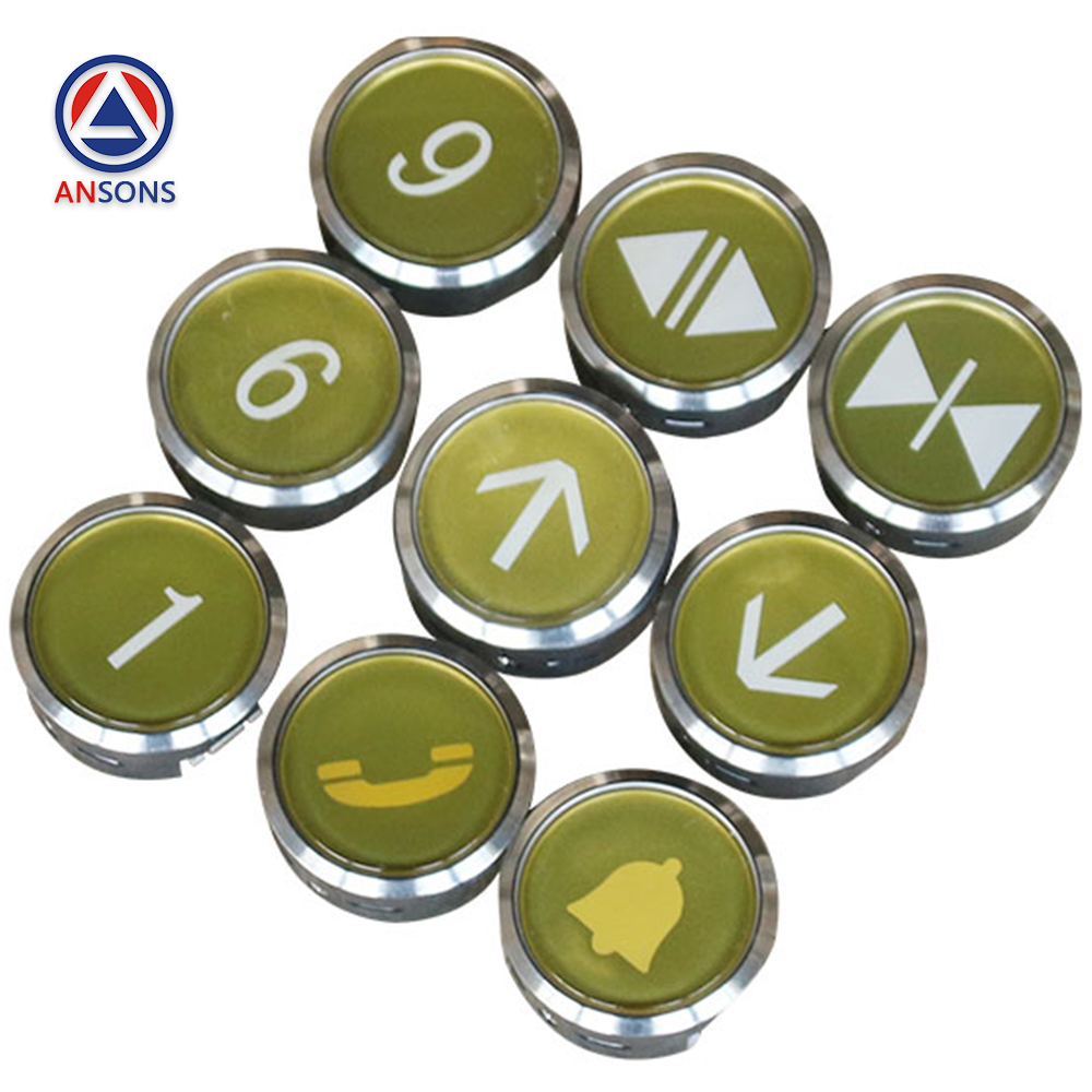 Hitachi Elevator LOP HOP Round Stainless Steel Push Button KAN-J081 13822394 38mm With Metal Buckle