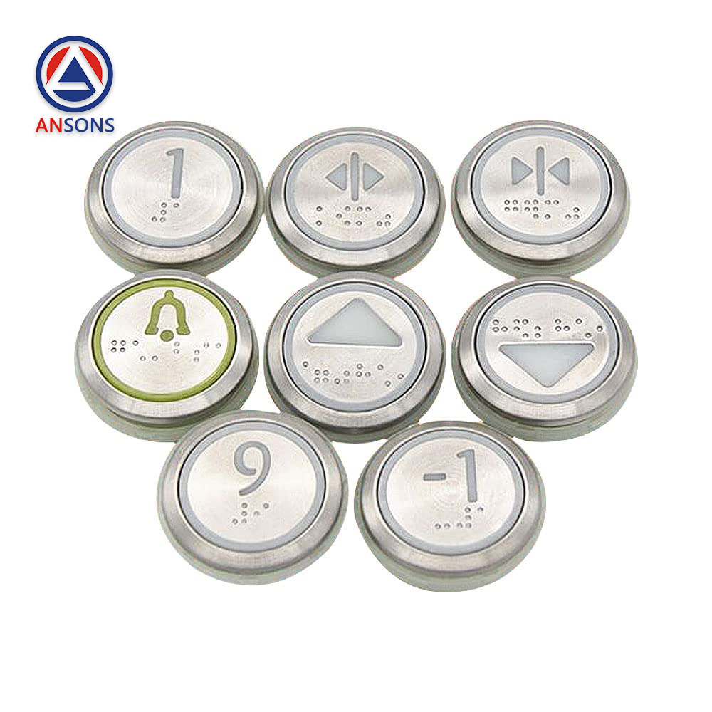 KONE Elevator Push Button KDS50 KDS300 Stainless Steel Braille Button (Message Character Slice Content) Lift Spare Parts