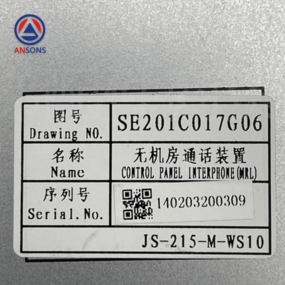 Mitsubishi Elevator Control Intercom MRL SE201C017G06 JS-215-M-WS10