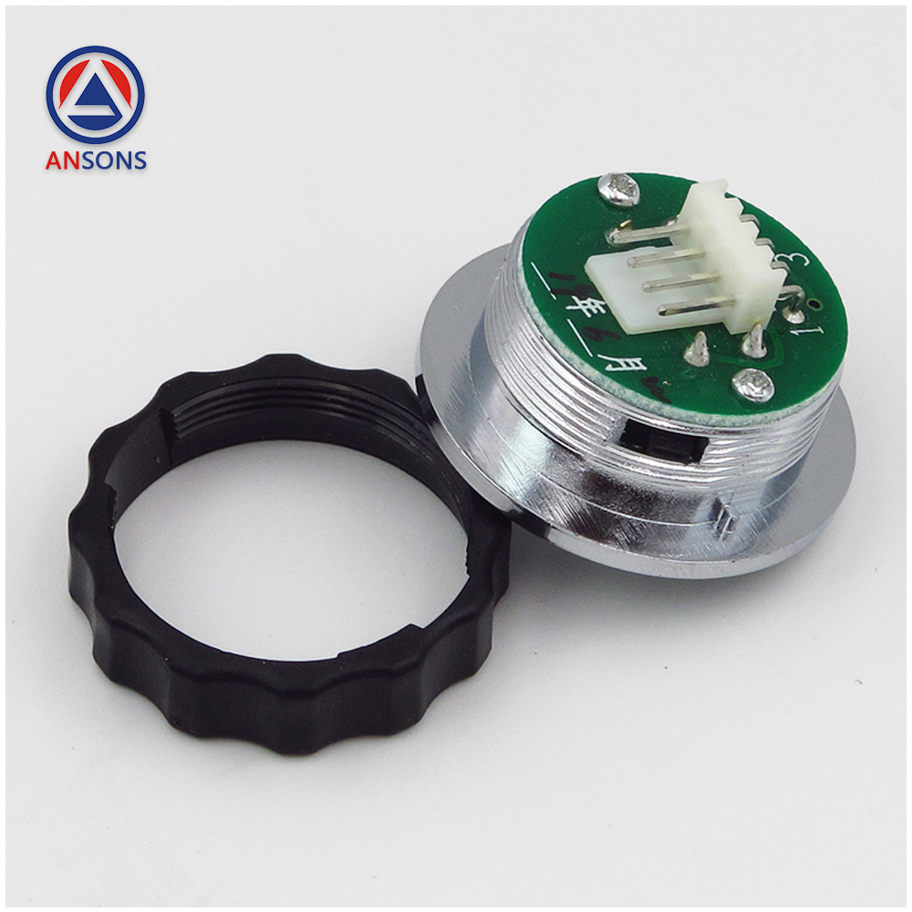 OTIS (XIZI OTIS) Elevator Push Buttons Round Stainless Steel Braille Button BR32 BR32A(B) Blue / White / Red Light 3 / 4 Pins