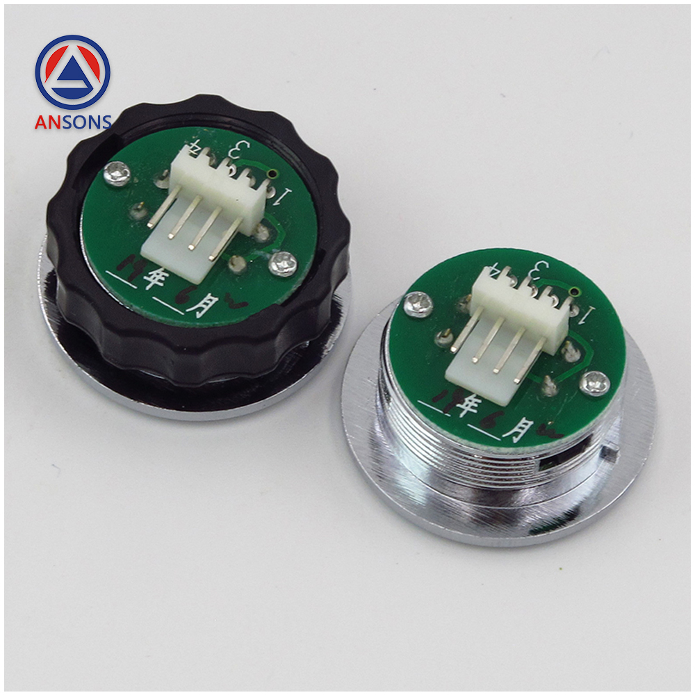 OTIS (XIZI OTIS) Elevator Push Buttons Round Stainless Steel Braille Button BR32 BR32A(B) Blue / White / Red Light 3 / 4 Pins