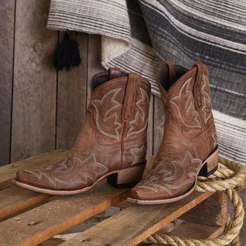 Women's Wedge Cowboy Ankle Boots