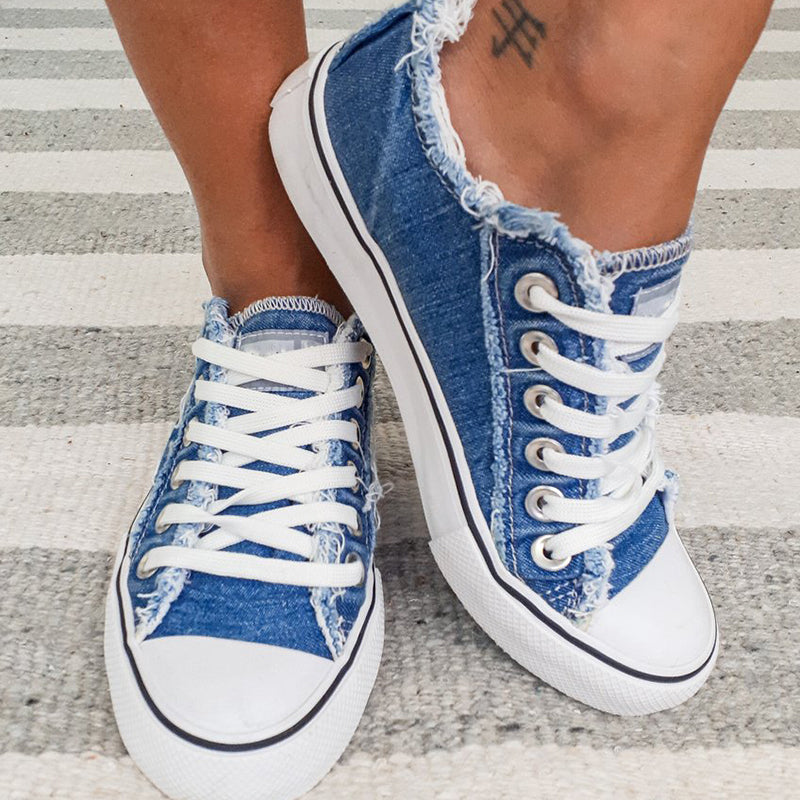 Denim style canvas Sneakers