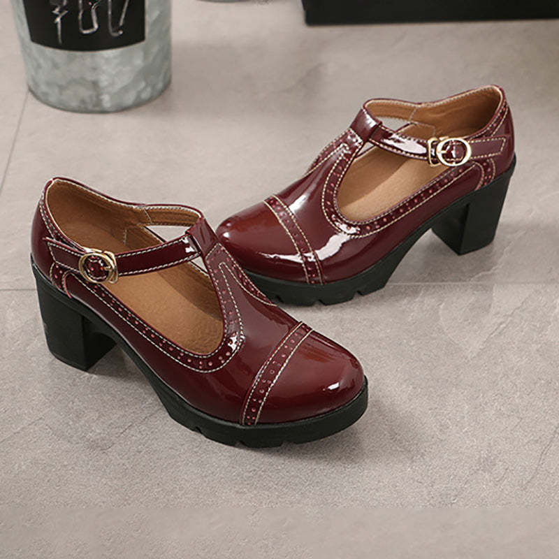 Women's Comfortable Casual Walking Heel Shoes for Seniors