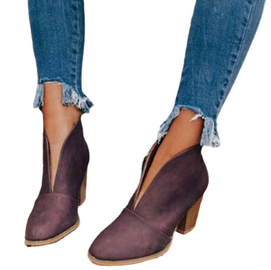 Cowboy Boots for Women Low Heel Wedge Ankle Boots