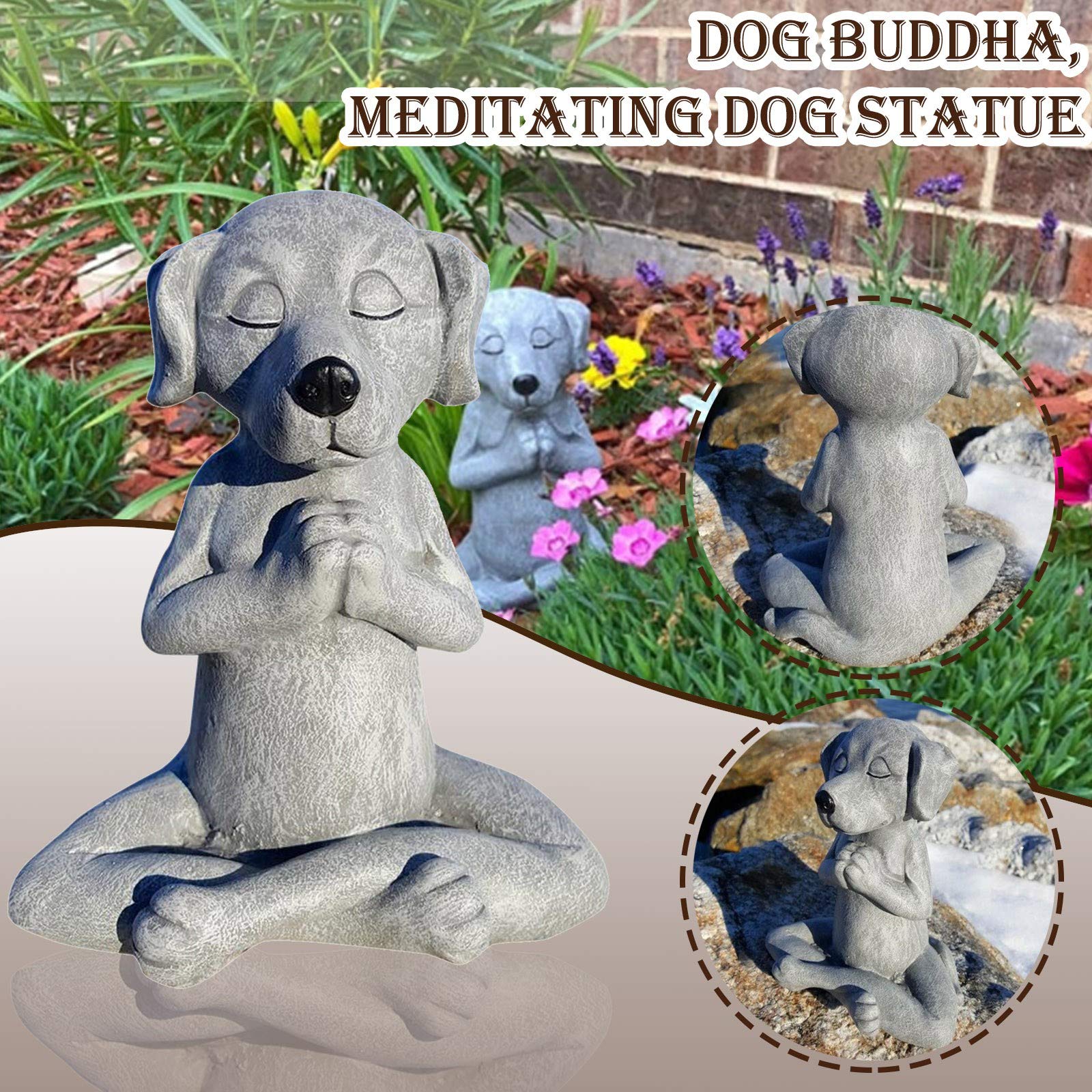 Dog Buddha Meditation Statue