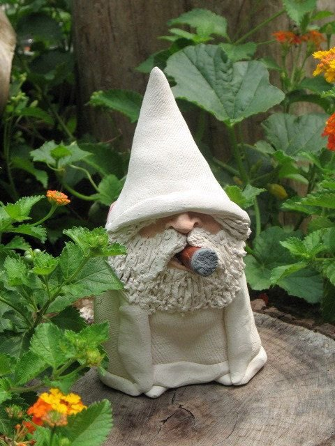 Smoking Wizard Big Tongue Naughty Garden Gnome