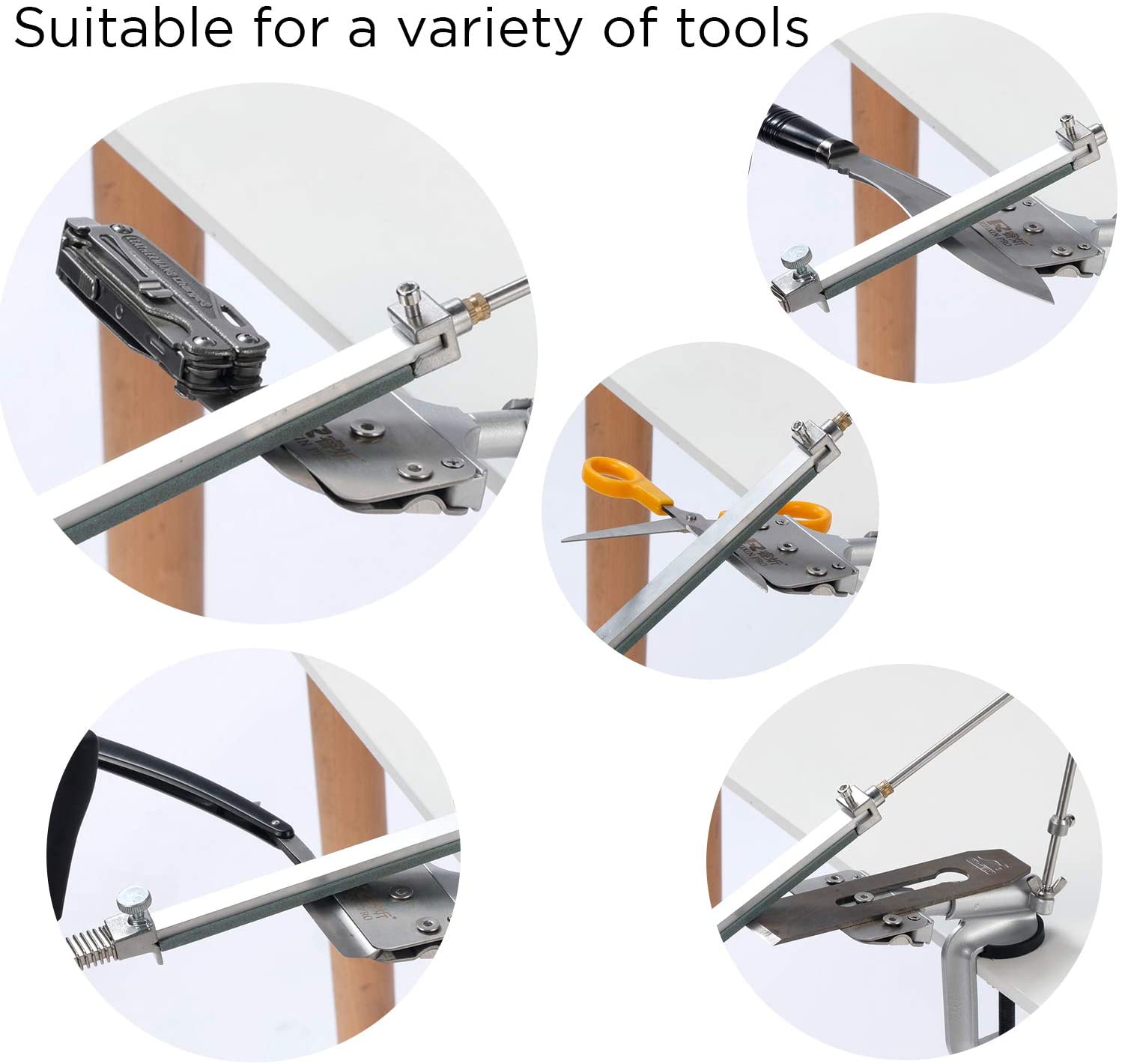 PRO KNIFE Sharpener With 7 Whetstones