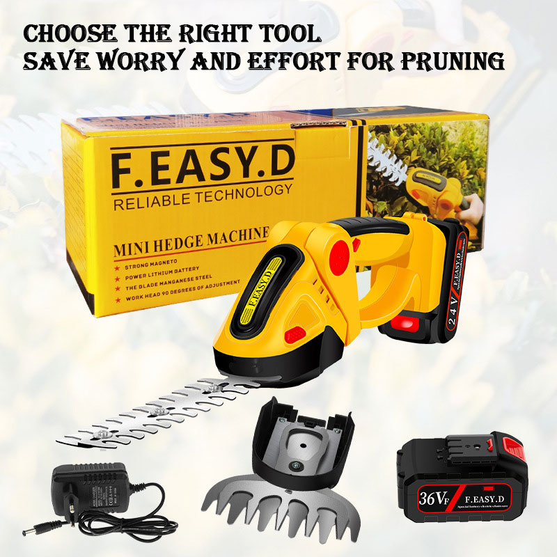 Cordless Grass Shear + Shrubber Handheld Trimmer