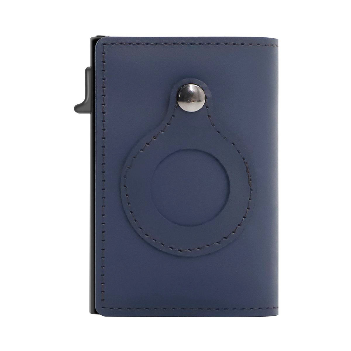 Leather location tracker airtag card case