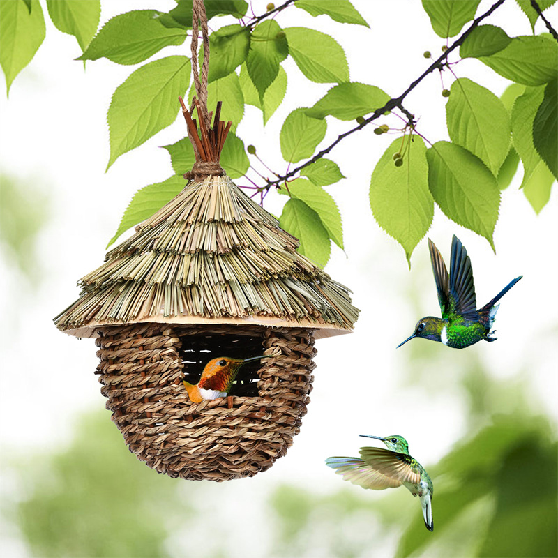 Hand Woven Cute Decorative Hummingbird House