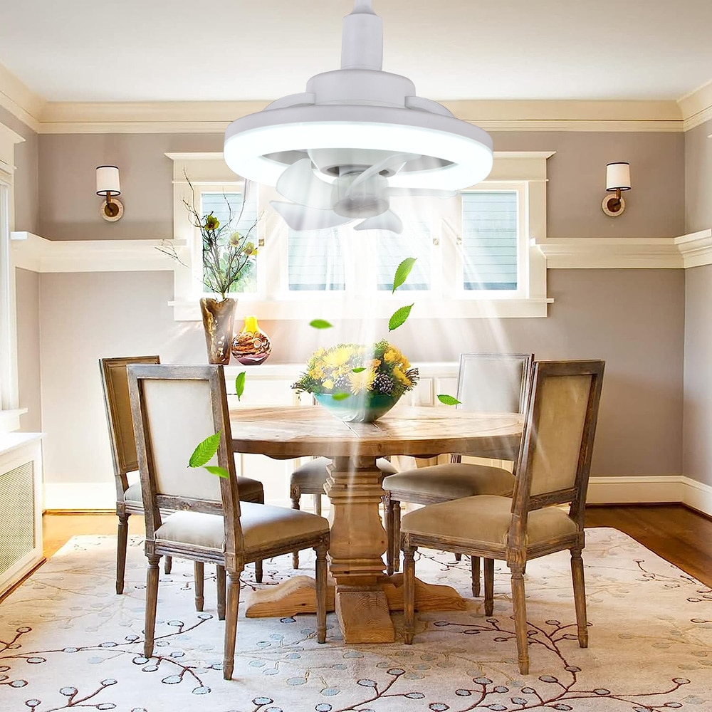 Ceiling Fan With Light LED 360° Adjustable