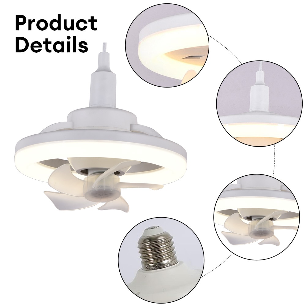 Ceiling Fan With Light LED 360° Adjustable