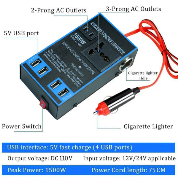 🔥Hot sale 🚗 110V Car Power Inverter