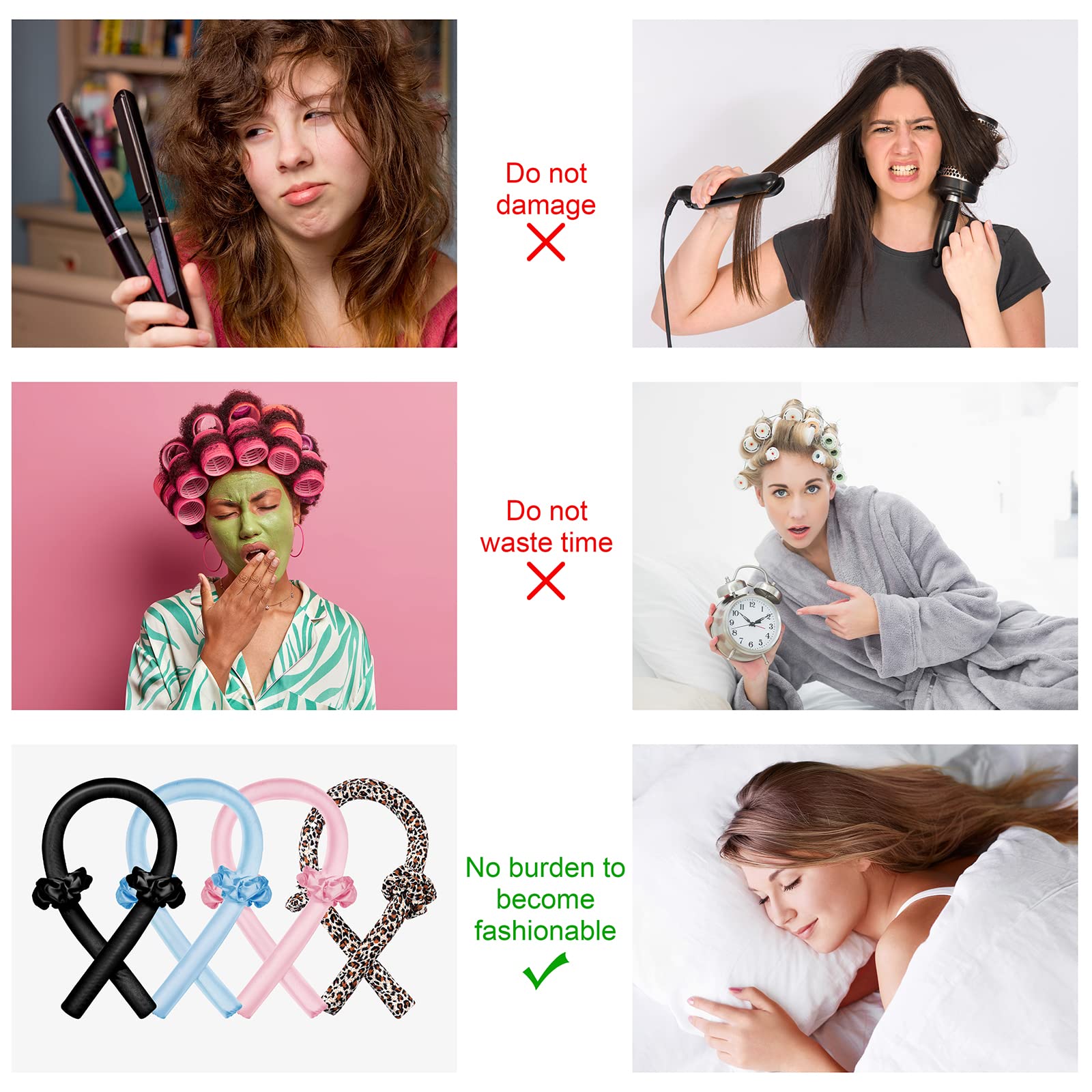 Heatless Curling Rod Headband