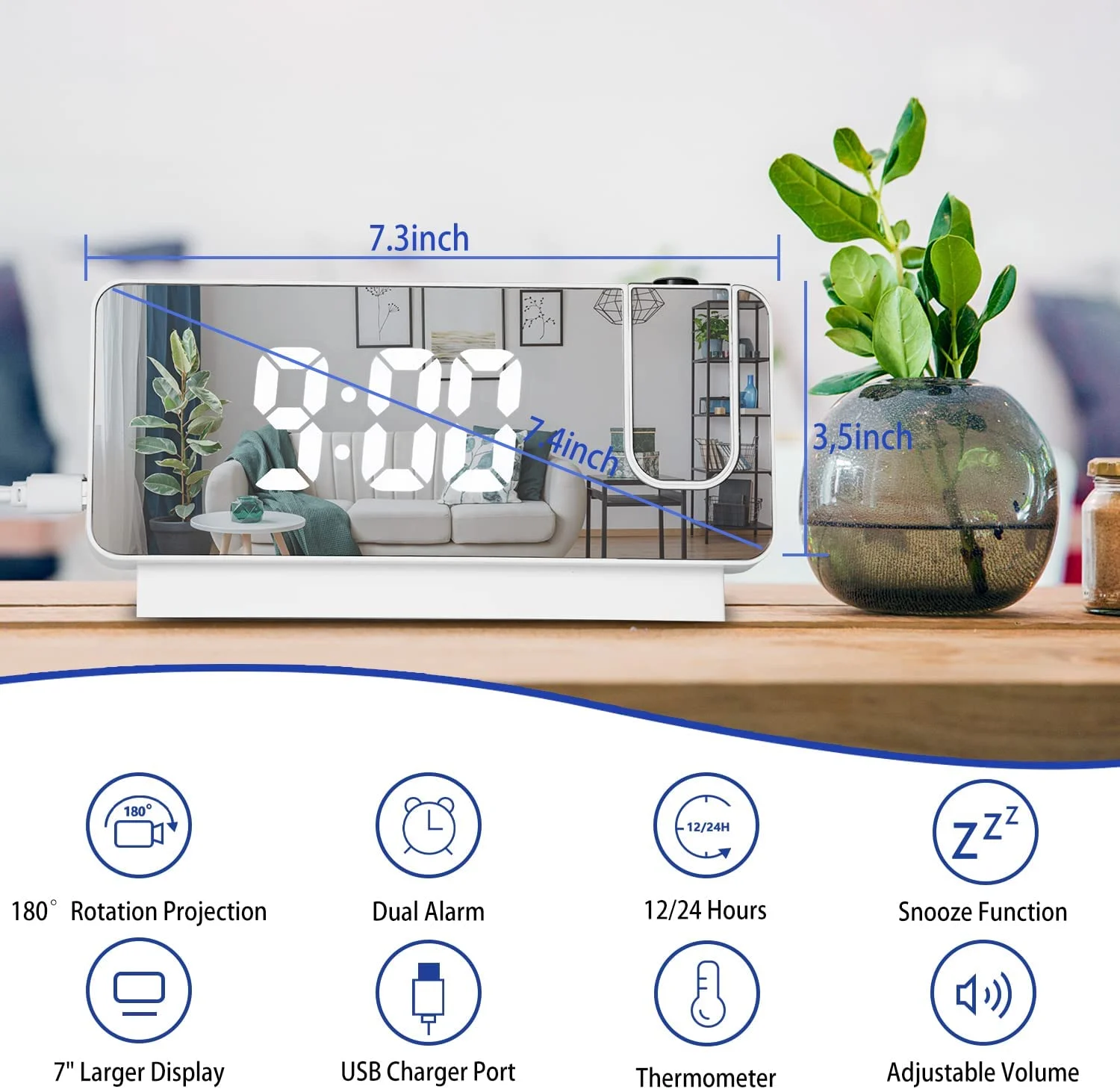 🔥LAST DAY 50% OFF🔥Mirror Projection Alarm Clock