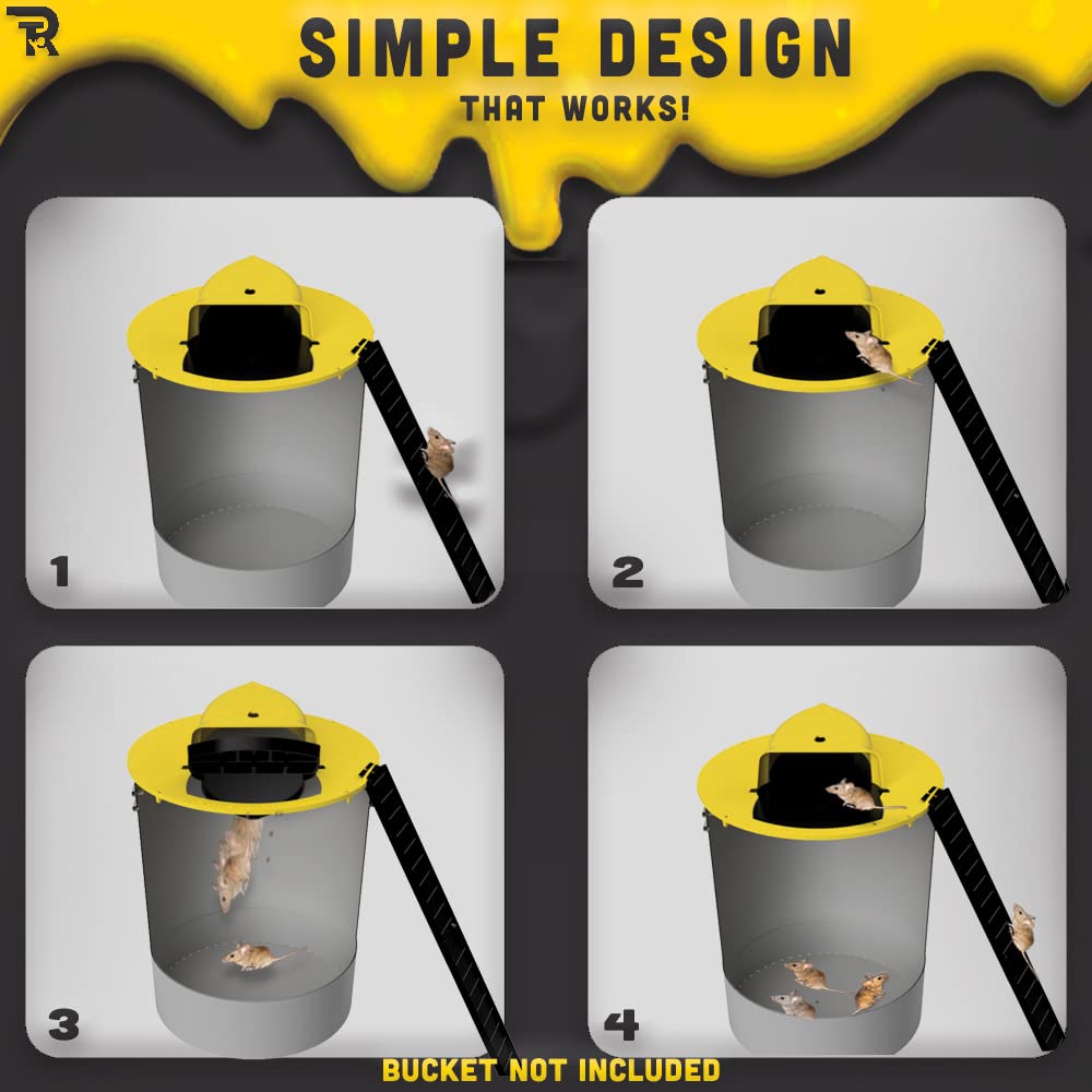 Rat Flip & Slip Trap Bucket Lid Mouse Trap