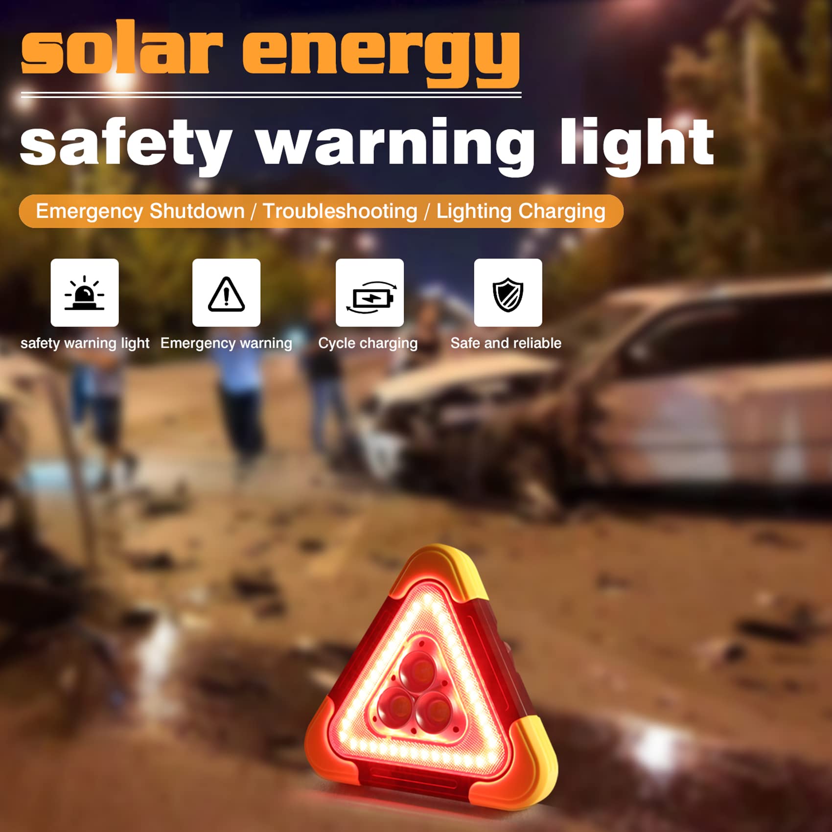 🔥Hot Sale 🔥 3-IN-1 Emergency Triangular Roadside Warning Light