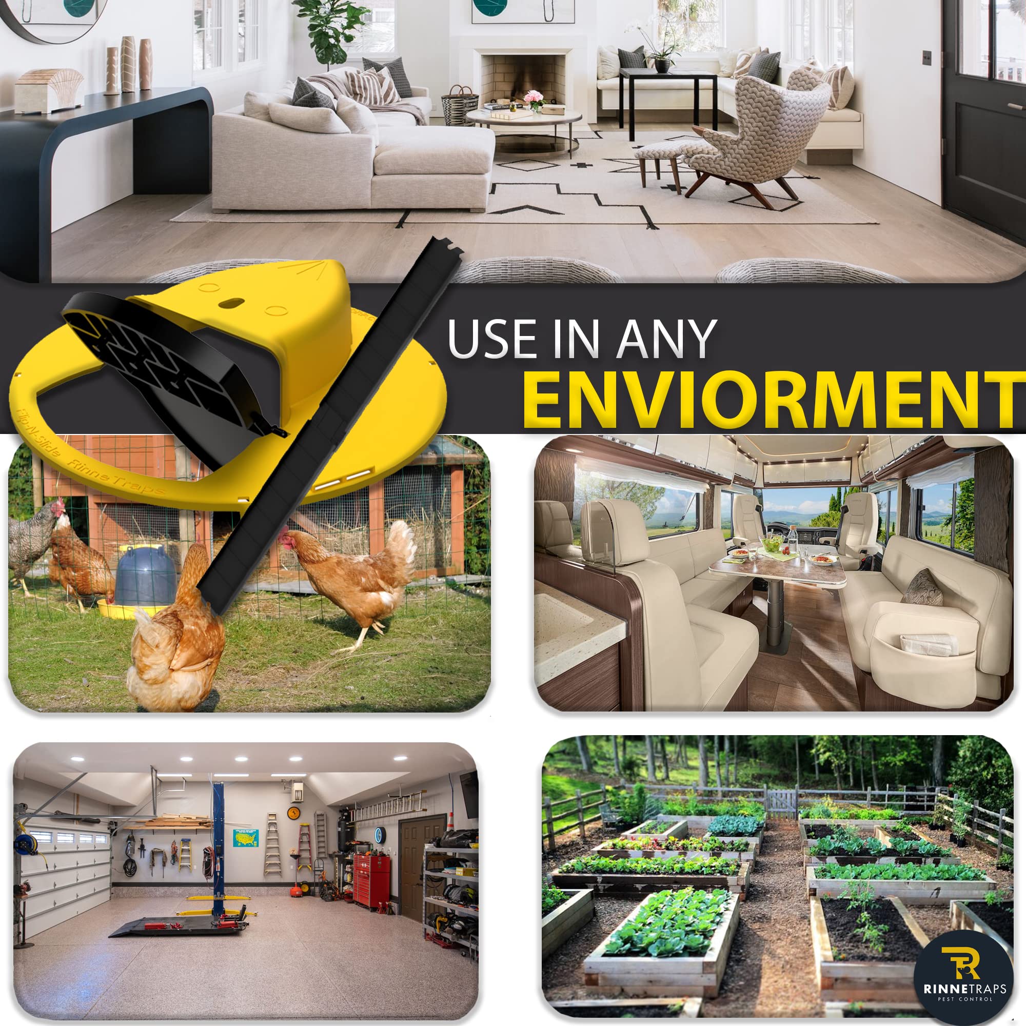 Rat Flip & Slip Trap Bucket Lid Mouse Trap