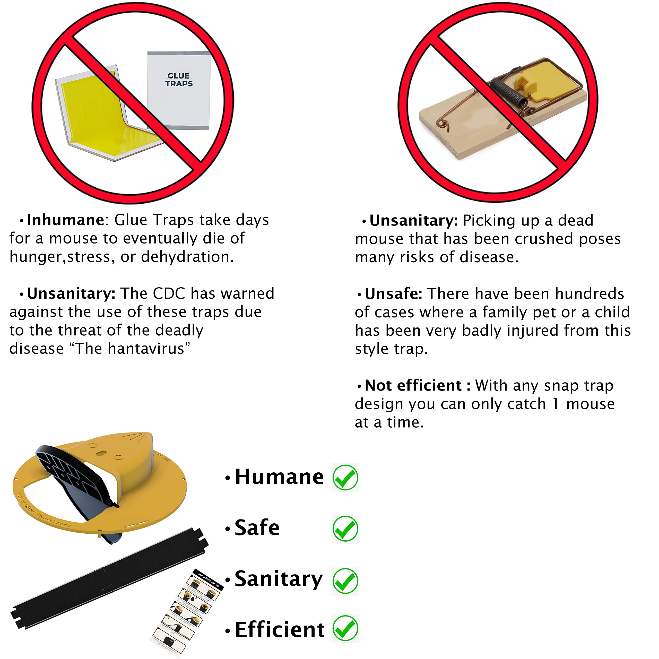 Rat Flip & Slip Trap Bucket Lid Mouse Trap