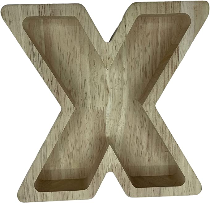 Wooden Letter Shaped Wall Hanging Planter-A To Z