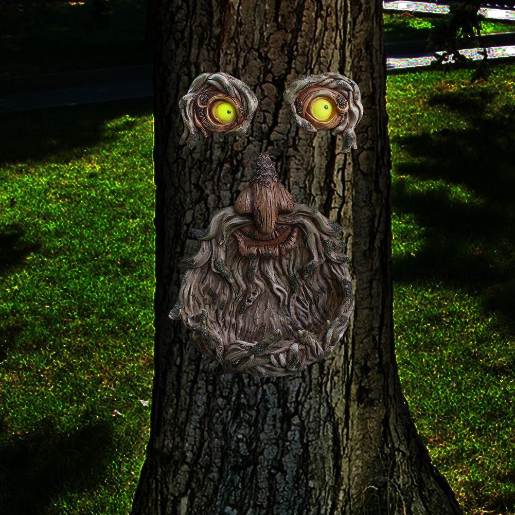 Beard Old Man Faces Bird Feeder