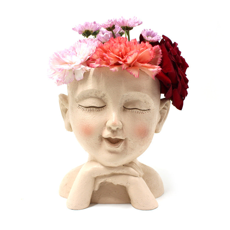 Face Flower Pot Head Flower Pot Sweat Succulent Flower Pot