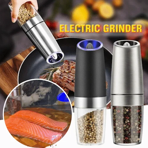 🔥Hot Sale 50% OFF - Automatic Electric Gravity Induction Salt & Pepper Grinder