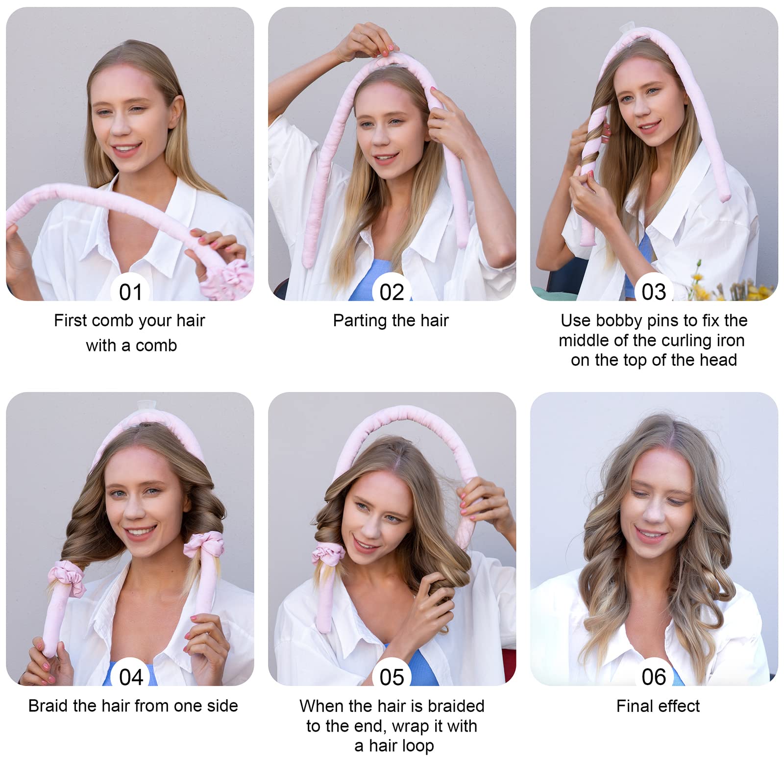 Heatless Curling Rod Headband