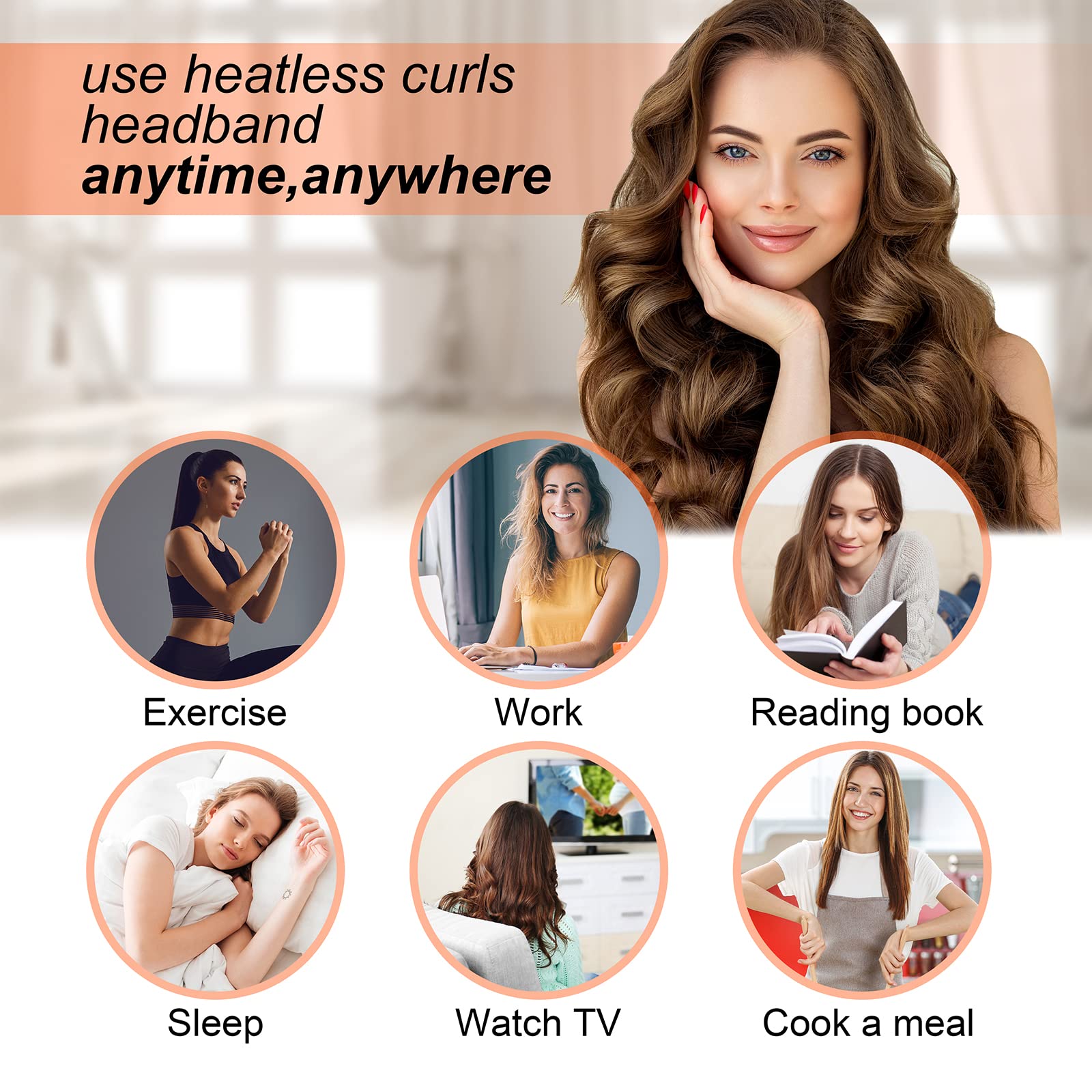 Heatless Curling Rod Headband