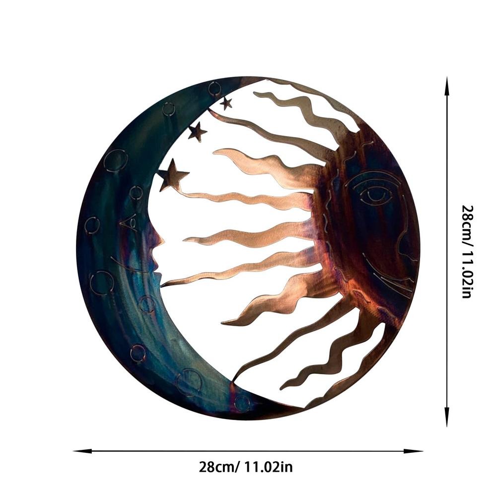 Sun Moon Wall Decoration Waterproof Durable Metal Home Pendant