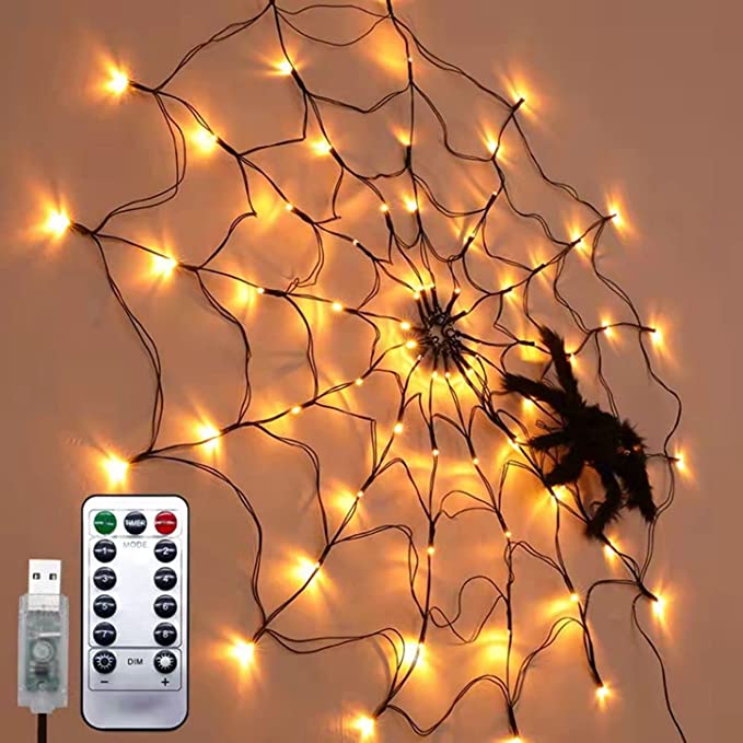 Halloween Decorative Spider Web Lighting