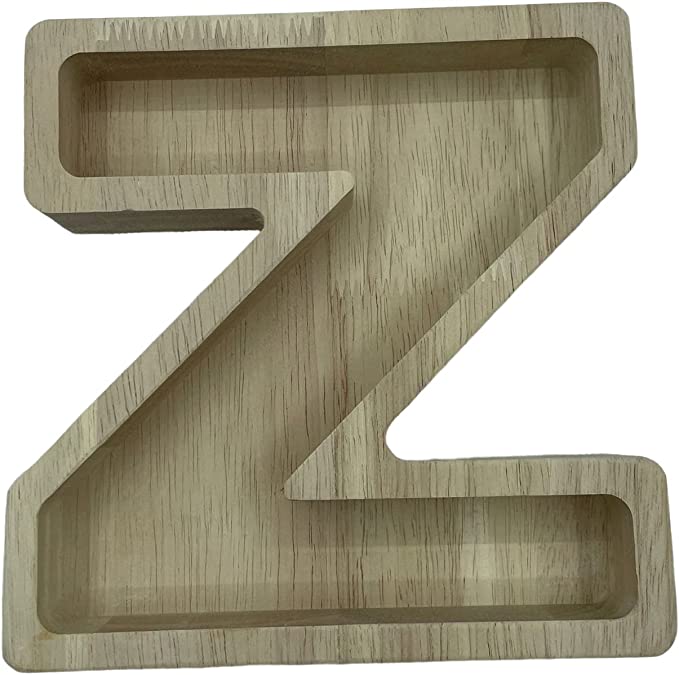 Wooden Letter Shaped Wall Hanging Planter-A To Z
