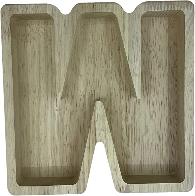 Wooden Letter Shaped Wall Hanging Planter-A To Z