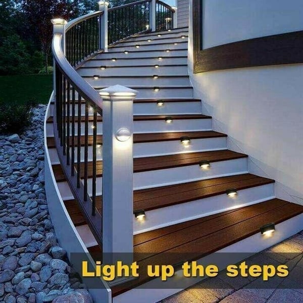 LED Solar Lamp Path Staircase Outdoor Waterproof Wall Light