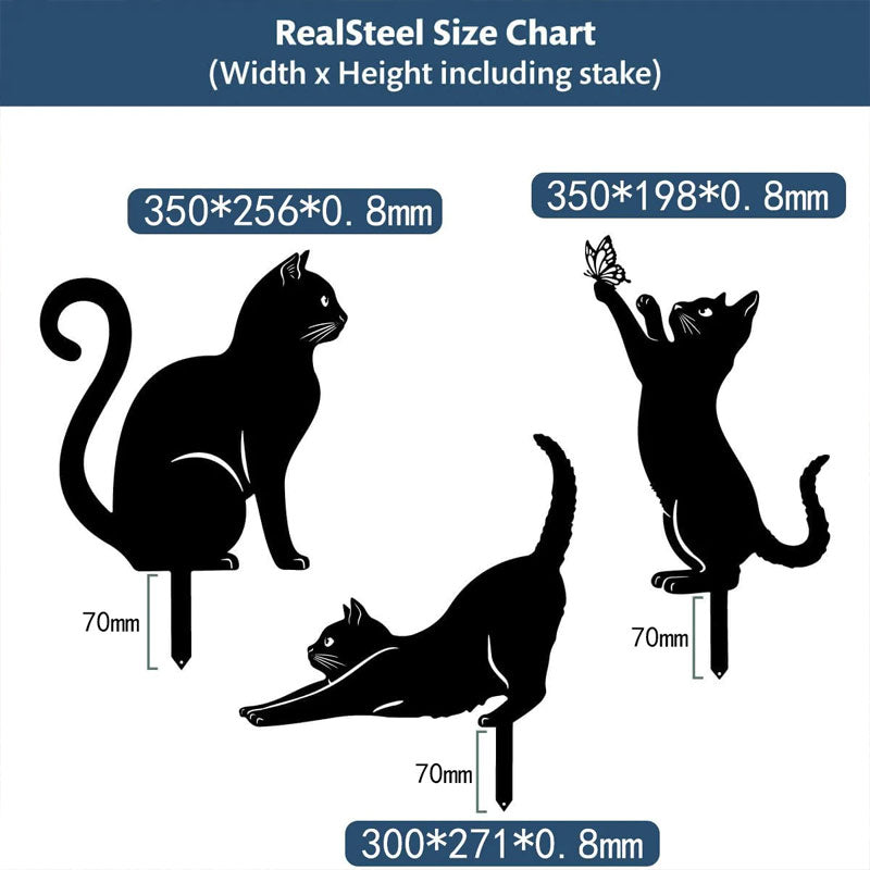 Garden Art - Cats 3 Pack