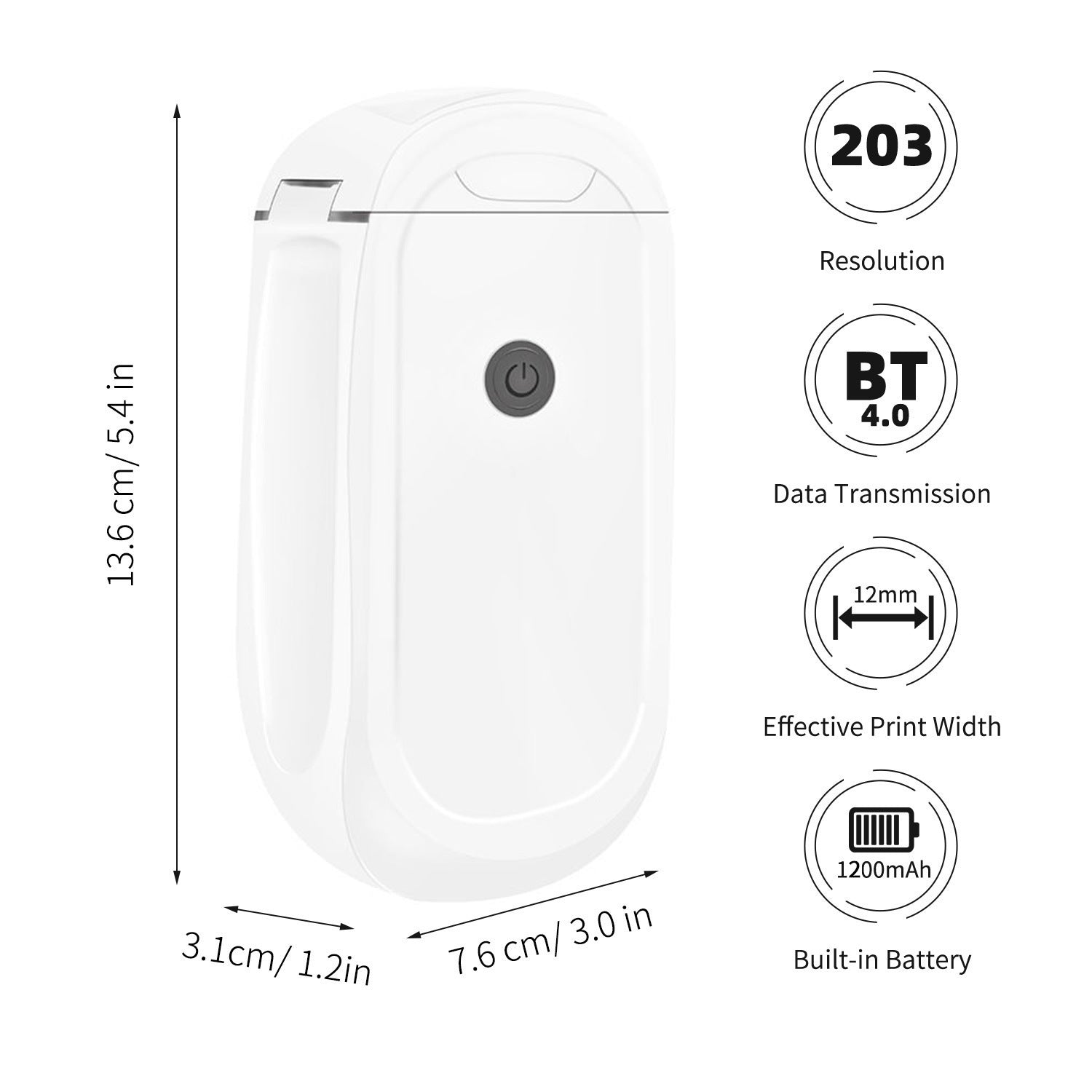 Wireless Bluetooth Mini Thermal Label Maker Printer