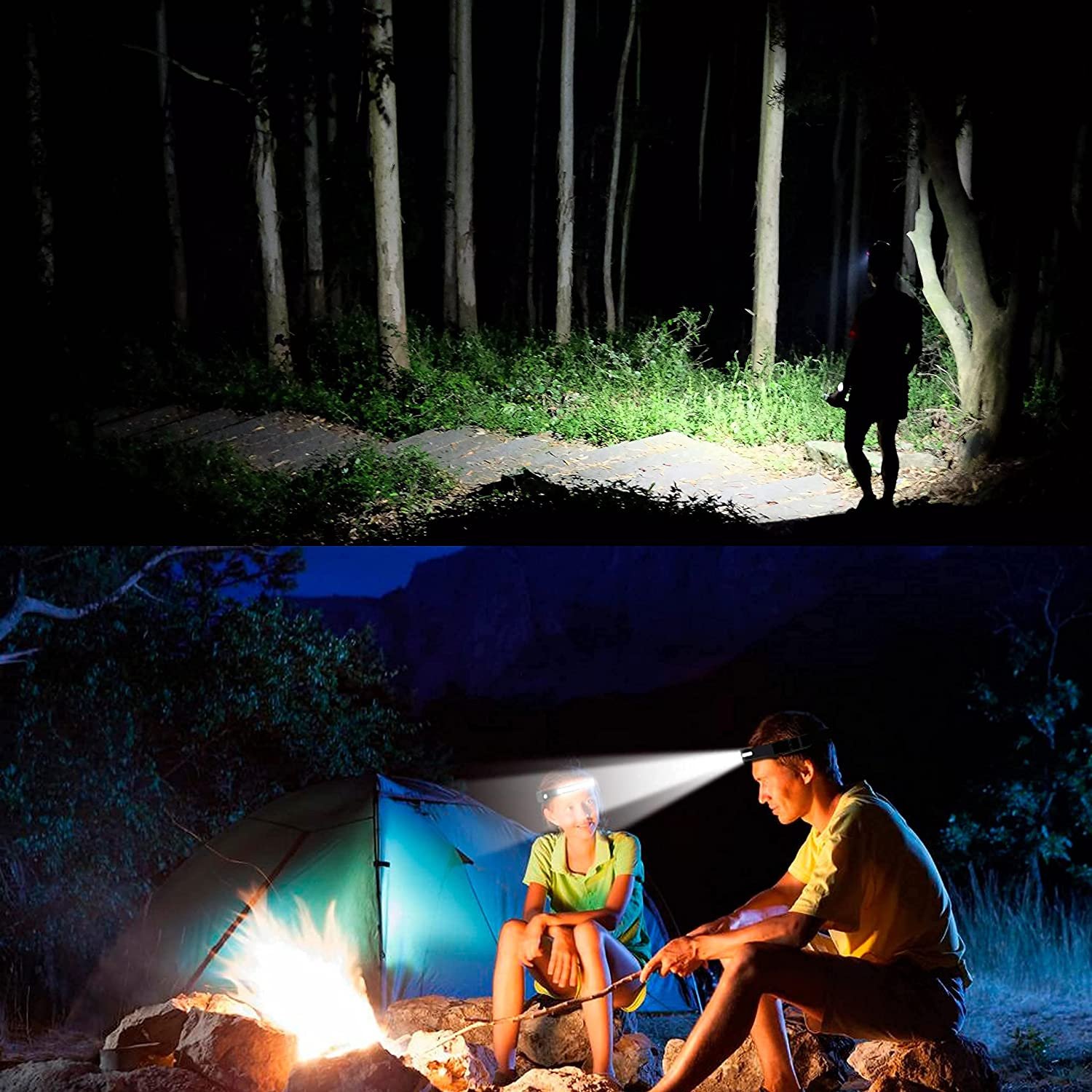 【🔥Hot Sale 】COB LED Headlamp Sensor Headlight USB Rechargeable Head Lamp -5 Lighting Modes