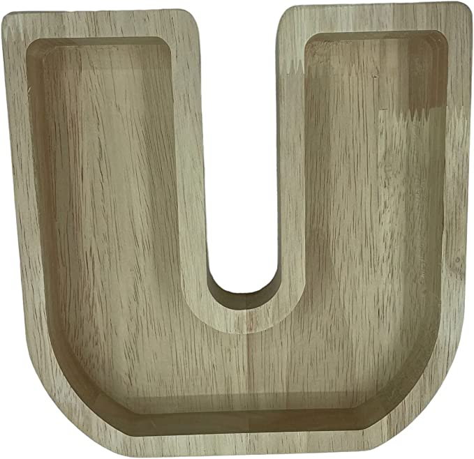 Wooden Letter Shaped Wall Hanging Planter-A To Z