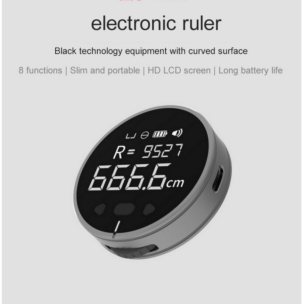 Rechargeable Digital Electronic Ruler Tape Portable Rangefinder Distance Meter