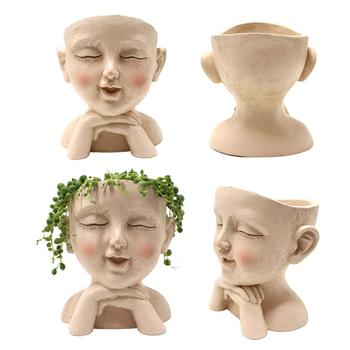 Face Flower Pot Head Flower Pot Sweat Succulent Flower Pot