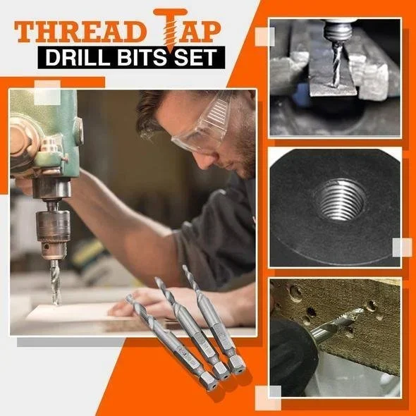 Thread Tap Drill Bits 6Pcs Set 