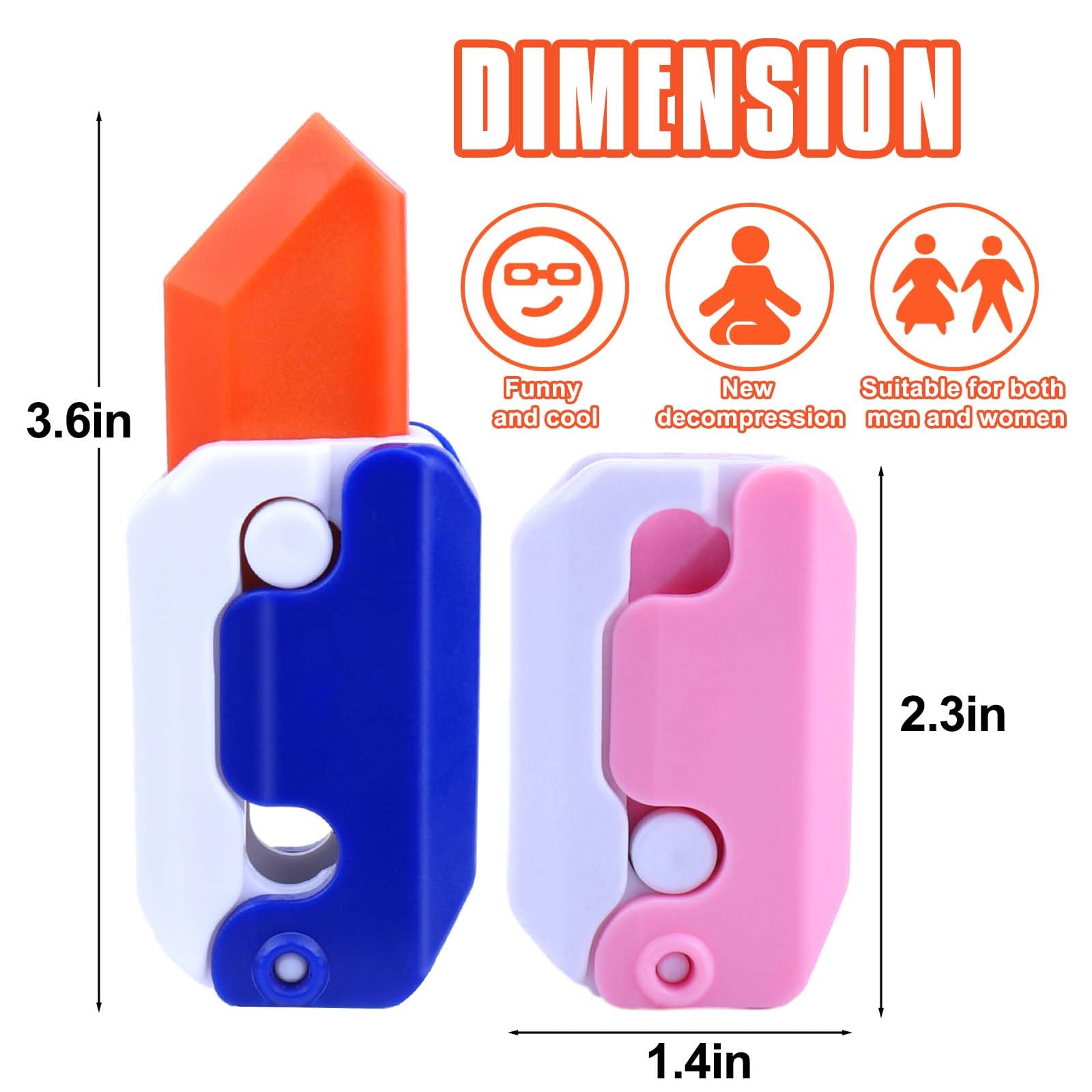 🔥2023 Hot Sale 49%OFF🔥😀3D Gravity Carrot Knife Decompression Toy（3 Pcs）😍