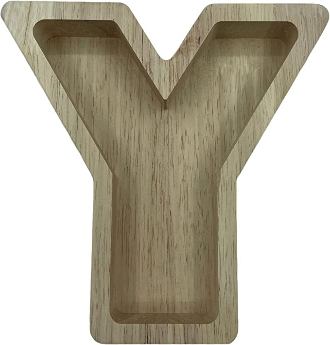 Wooden Letter Shaped Wall Hanging Planter-A To Z
