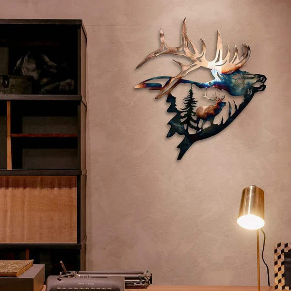 75% OFF -Rustic Style Wild Animals Metal Wall Decoration Art