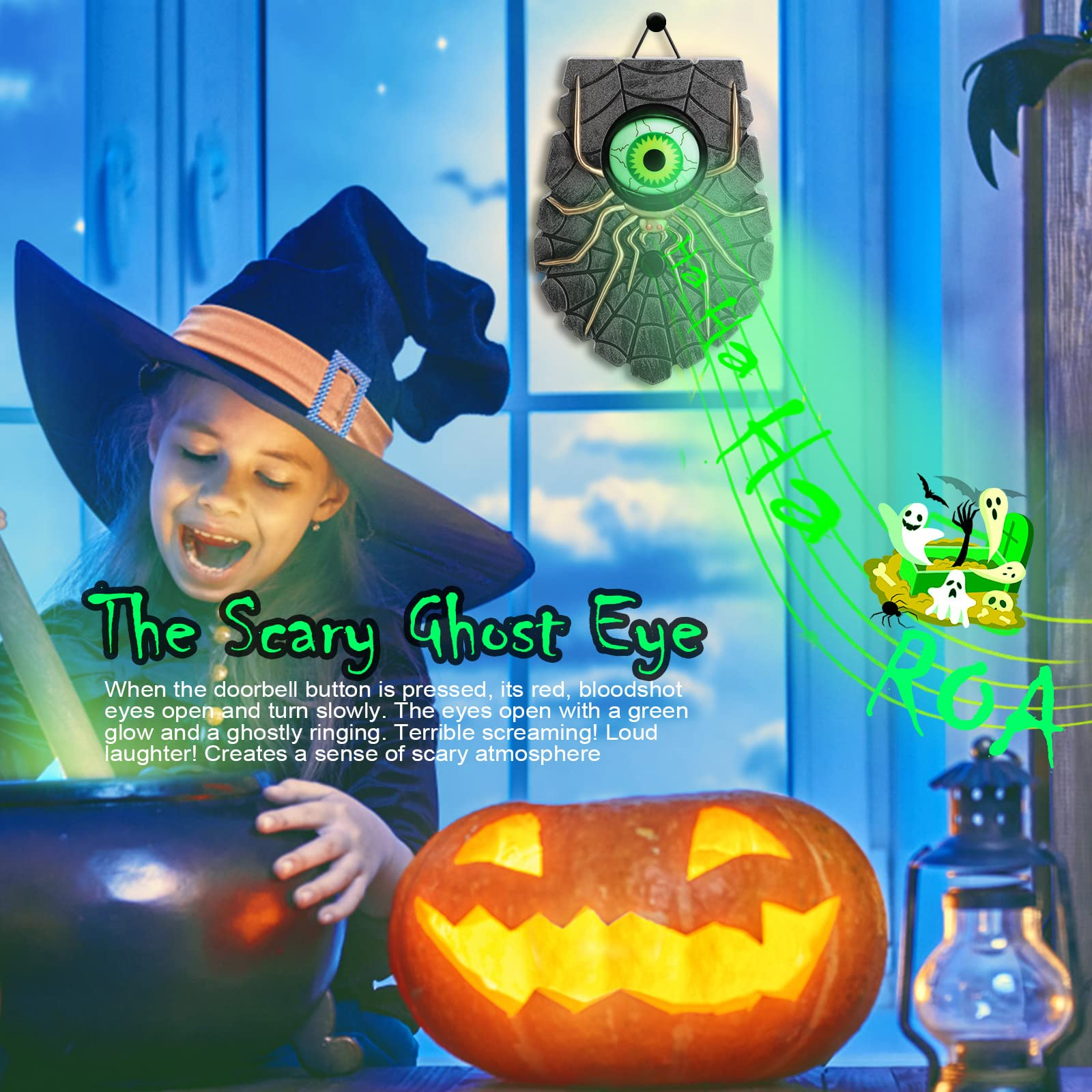 Halloween Decoration Spider Doorbell