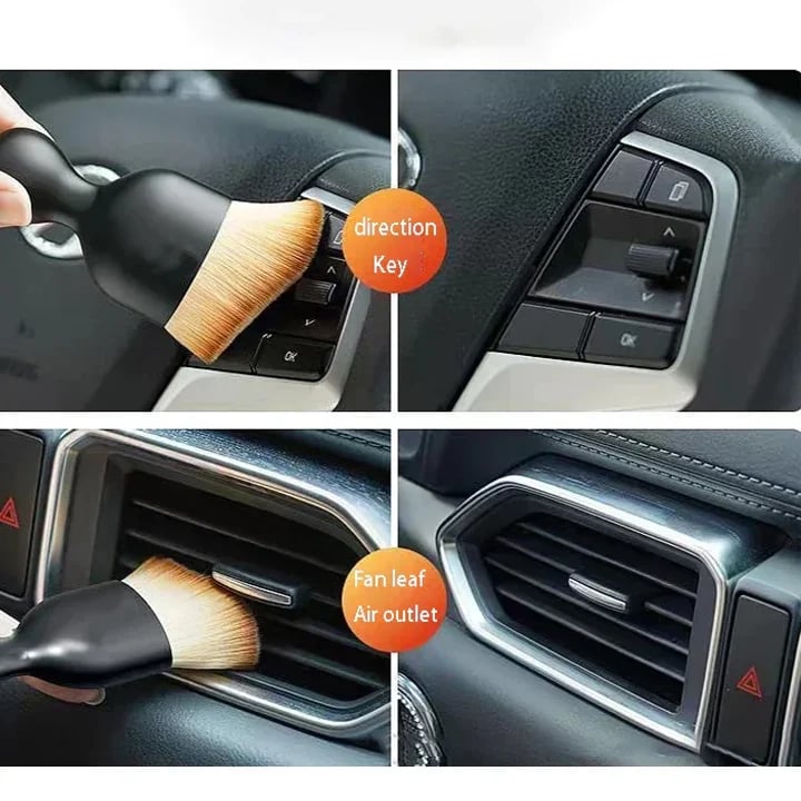 Car interior cleaning multi-tool brush