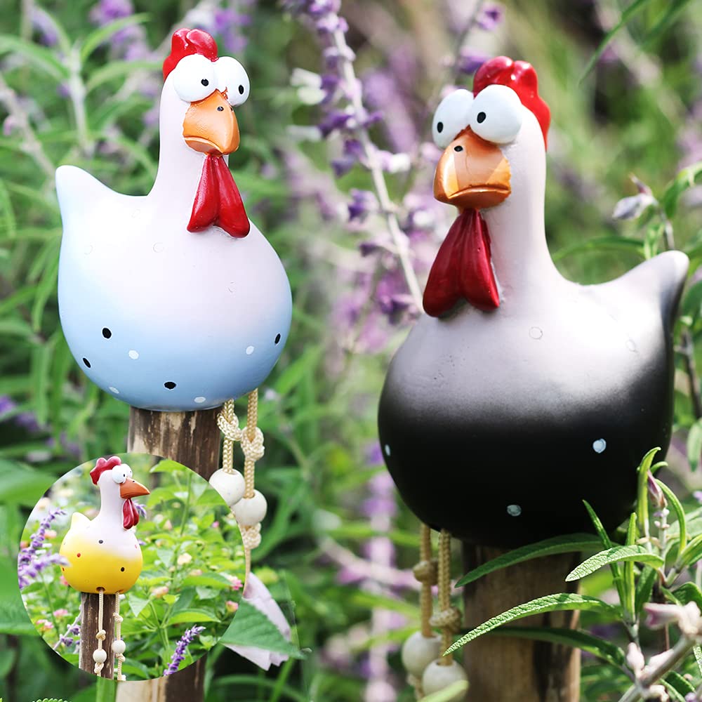 Resin Chicken Figurines Yard Art Decor
