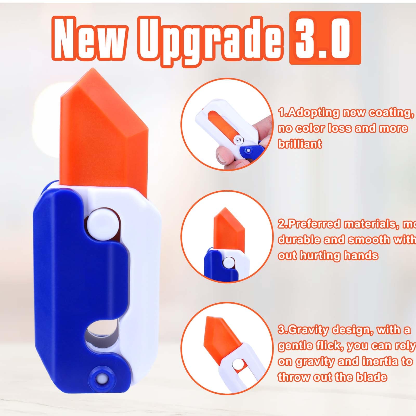 🔥2023 Hot Sale 49%OFF🔥😀3D Gravity Carrot Knife Decompression Toy（3 Pcs）😍