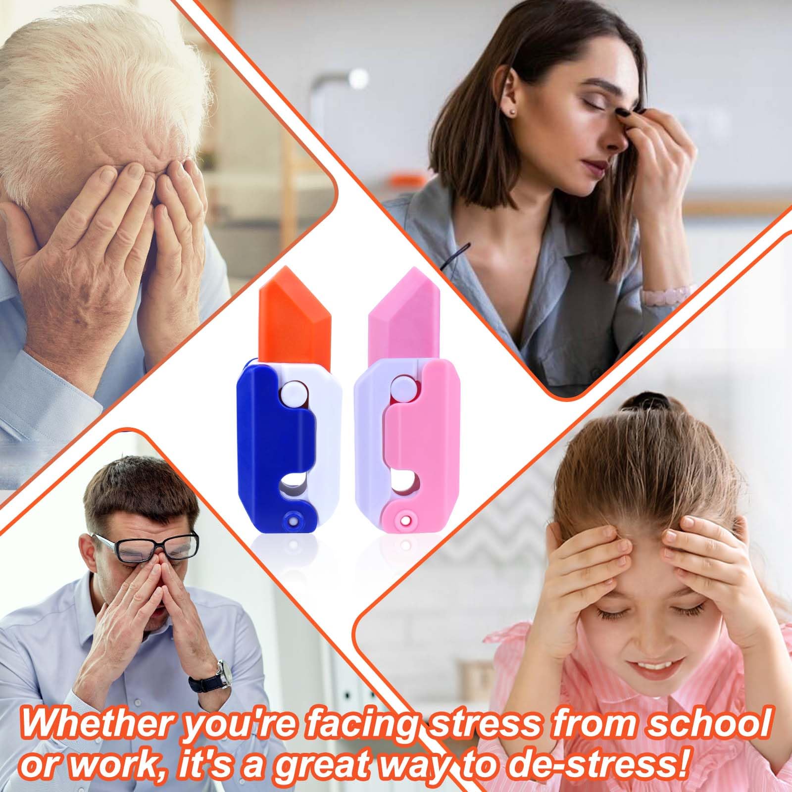 🔥2023 Hot Sale 49%OFF🔥😀3D Gravity Carrot Knife Decompression Toy（3 Pcs）😍